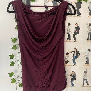 Maroon Open Back top